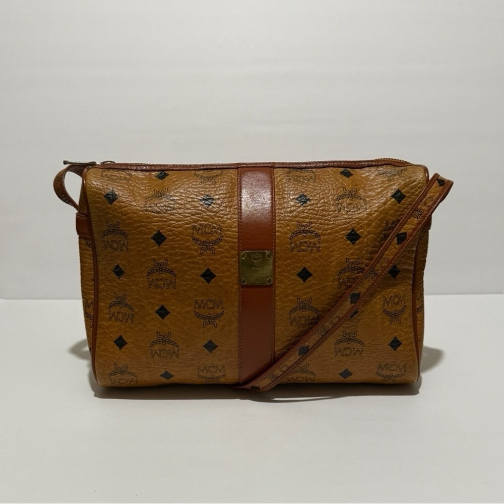 MCM Visetos Messenger Crossbody Bag